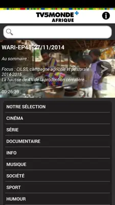 TV5MONDE AFRIQUE android App screenshot 2